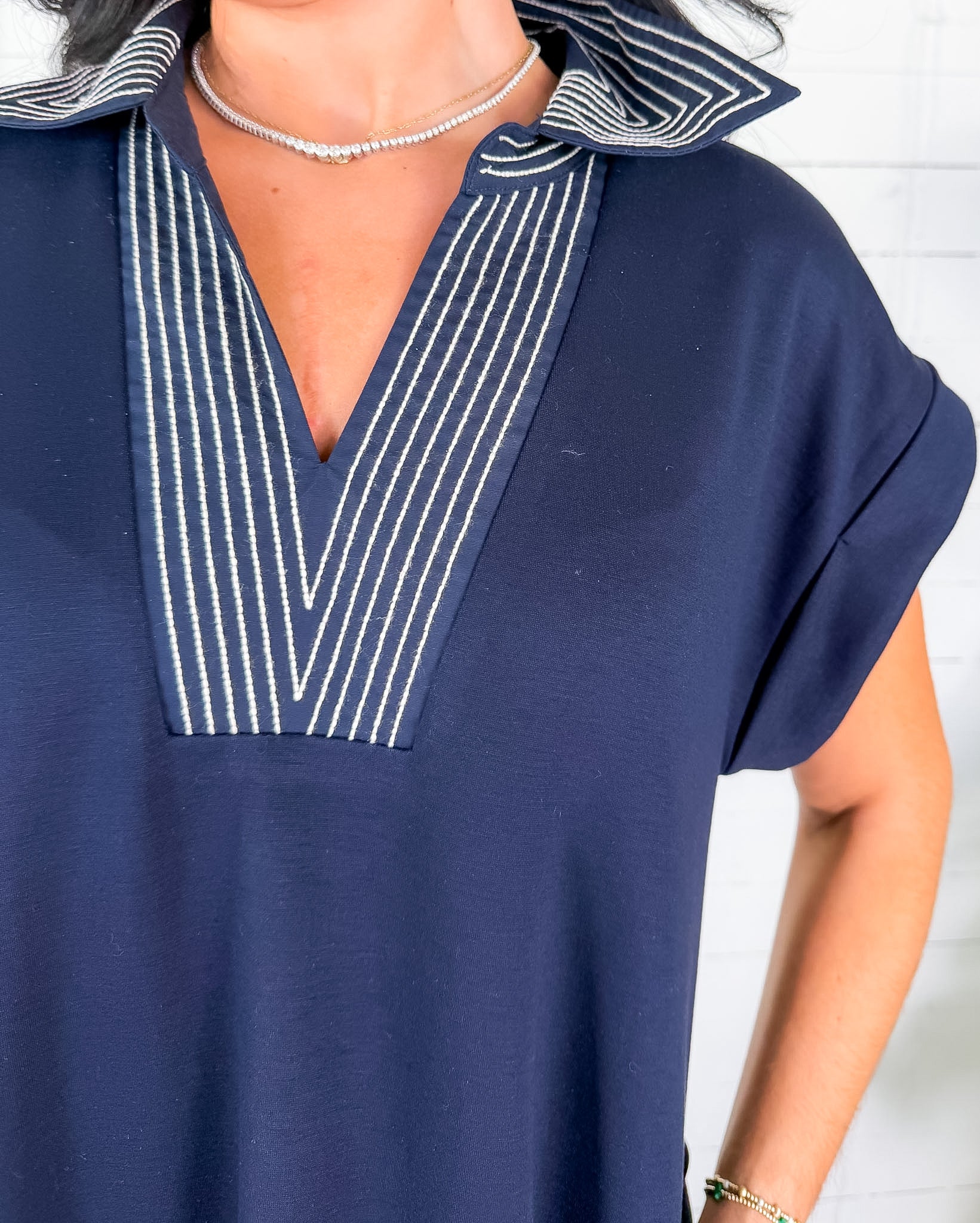 Ellie Navy Knit Maxi Dress Jodifl