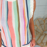 Ellie Sherbet Stripes Terry Mini Dress