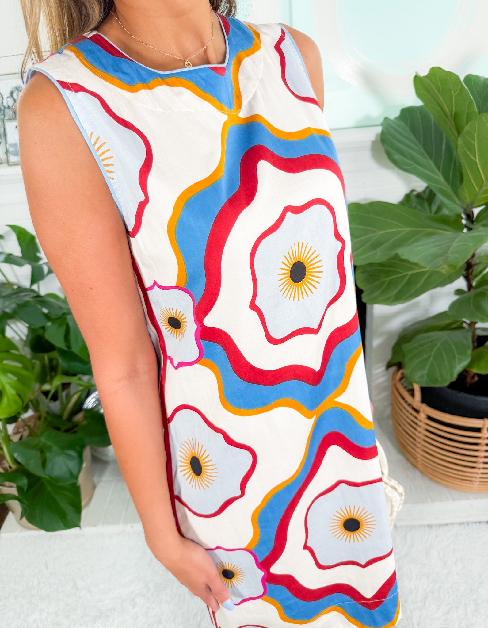 Ellie Trellis Multi Mini Dress Elizabeth James the Label