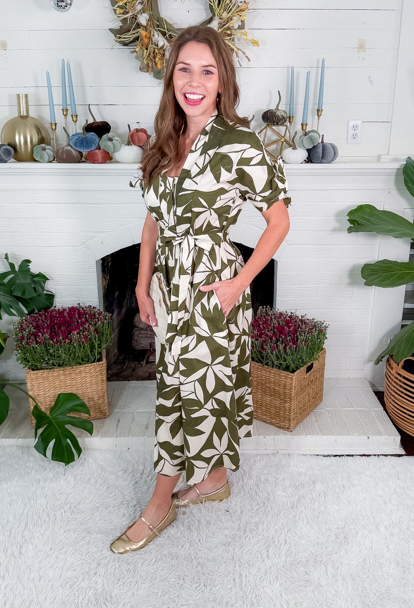 Emerald Canopy Shirt Maxi Dress Meet Me in Santorini