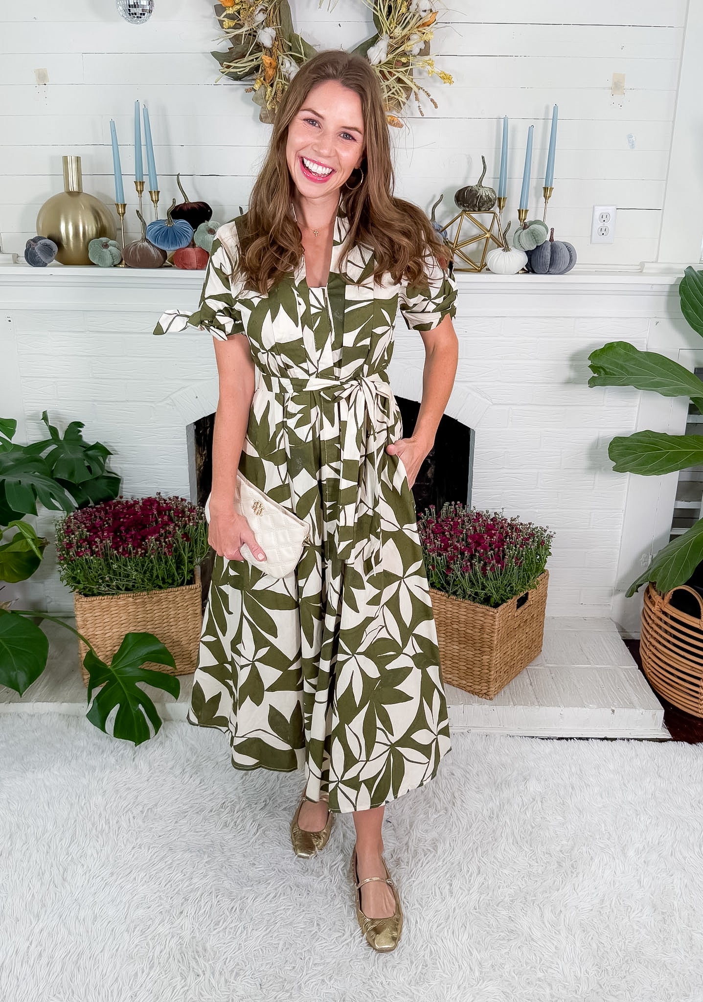 Emerald Canopy Shirt Maxi Dress Meet Me in Santorini