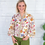 Emily Ivory Spring Flower Top Elizabeth James the Label