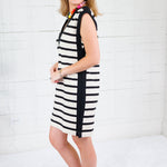 Emily McCarthy Cafe Stripe Knit Shift Dress