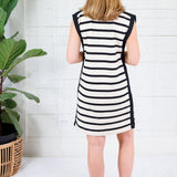 Emily McCarthy Cafe Stripe Knit Shift Dress