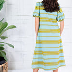Emily McCarthy Hampton Fringe Stripe Maxi Dress