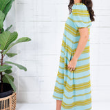 Emily McCarthy Hampton Fringe Stripe Maxi Dress