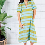Emily McCarthy Hampton Fringe Stripe Maxi Dress