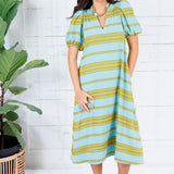 Emily McCarthy Hampton Fringe Stripe Maxi Dress