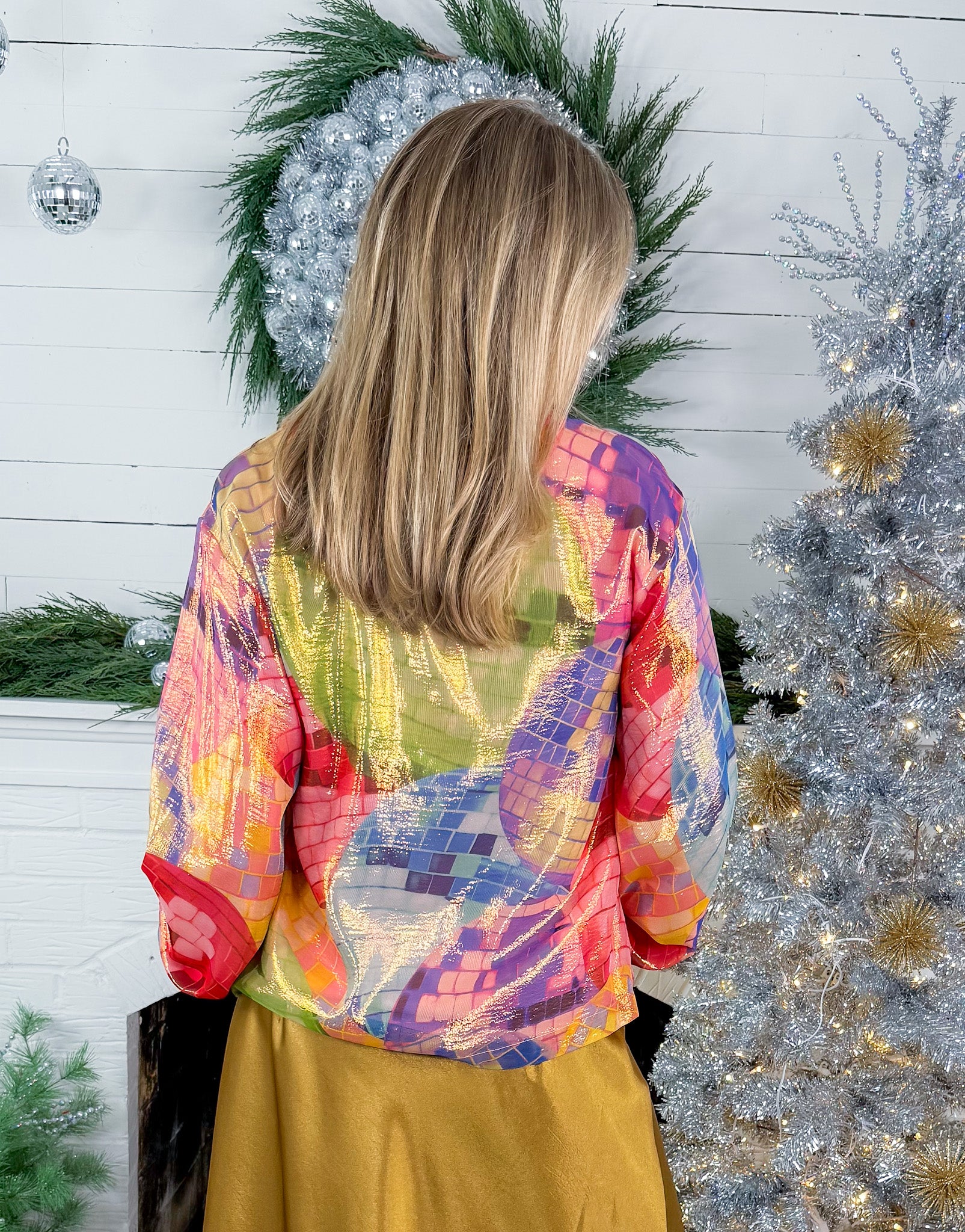 Emily McCarthy Lolli Metallic Disco Top