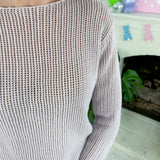 Emma Lavender Open Stitch Sweater Lucy Paris