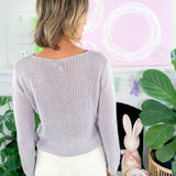 Emma Lavender Open Stitch Sweater Lucy Paris