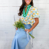 Emmie Lemon Bouquet Top Entro
