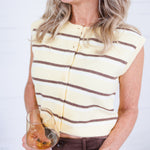 Emory Yellow + Cocoa Sweater Vest All Row