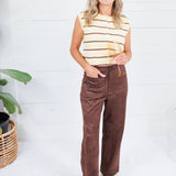 Emory Yellow + Cocoa Sweater Vest All Row
