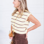 Emory Yellow + Cocoa Sweater Vest All Row