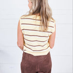 Emory Yellow + Cocoa Sweater Vest All Row