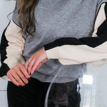 England Grey Colorblock Sweater THML