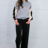 England Grey Colorblock Sweater THML
