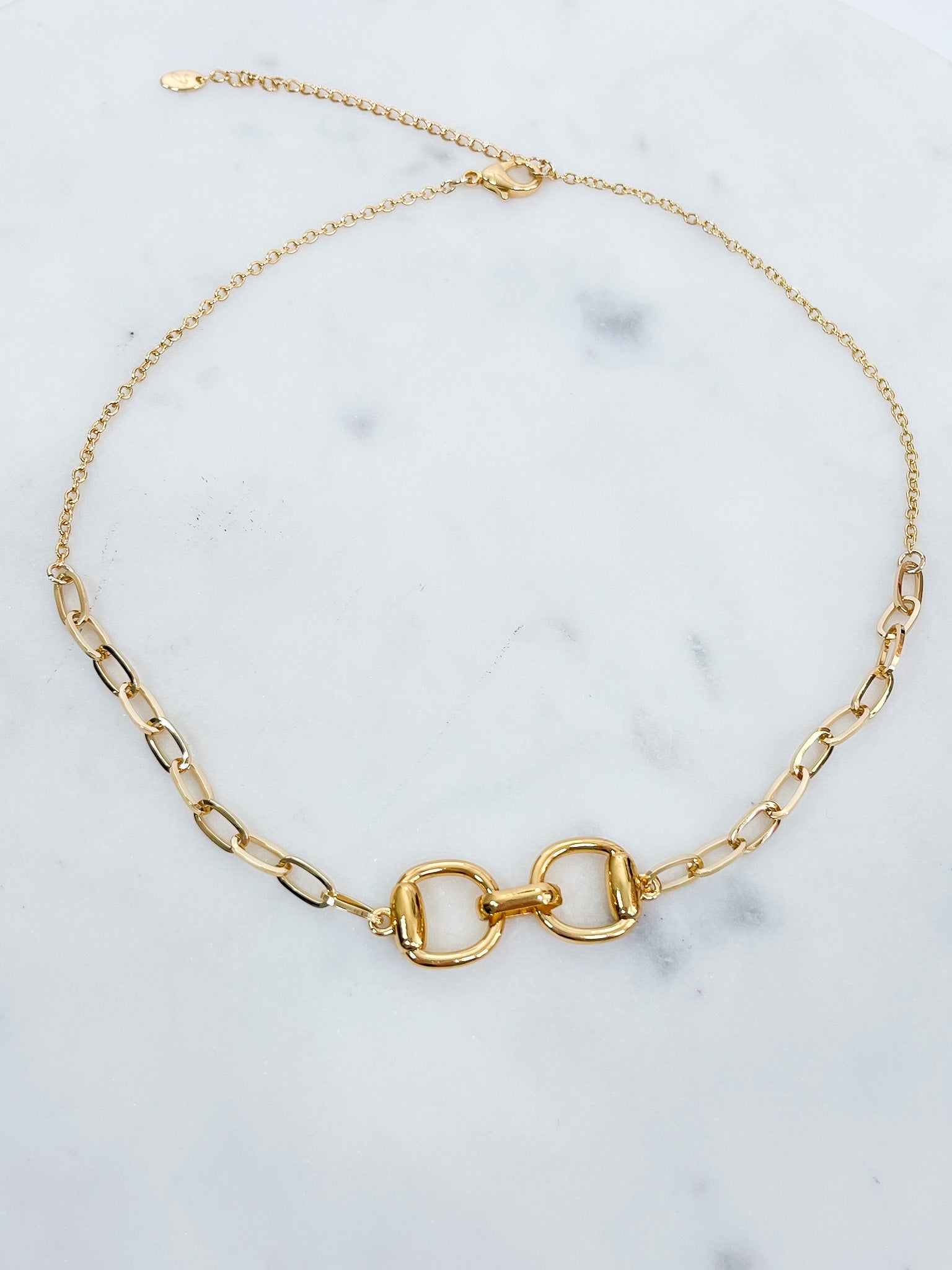 Equestrian Pendant Chain Necklace