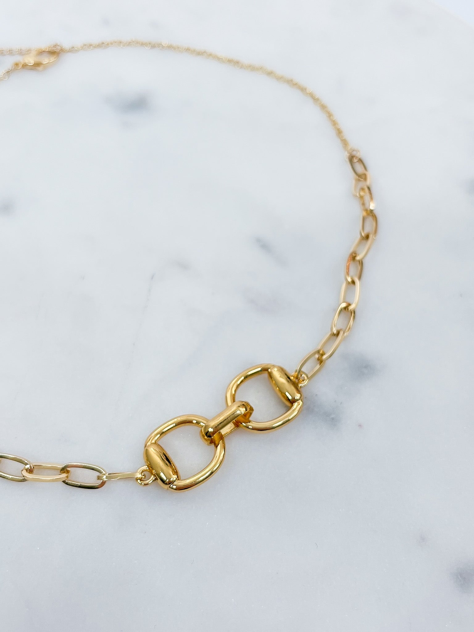 Equestrian Pendant Chain Necklace