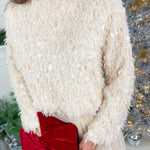 Erna Cream Fuzzy Sweater Lucy Paris