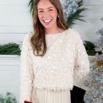 Erna Cream Fuzzy Sweater Lucy Paris