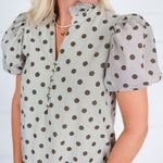 Estella Espresso Dot Maxi Dress Entro