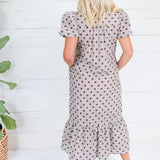 Estella Espresso Dot Maxi Dress Entro