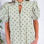Estella Olive Dot Maxi Dress Entro