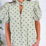 Estella Olive Dot Maxi Dress Entro