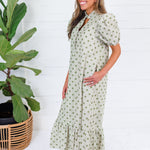 Estella Olive Dot Maxi Dress Entro