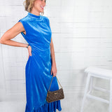 Estelle Sapphire Velvet Maxi Dress Alden Adair