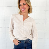 Evans Heather Oat Flower Button Cardigan Things Between