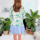 Everly Blue + Green Mini Dress THML