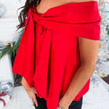 Everly Red Bow Top TCEC