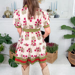 Evers Ecru Swing Skirt Mini Dress Entro