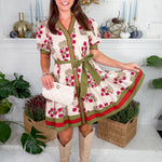 Evers Ecru Swing Skirt Mini Dress Entro