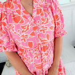 Evie Coral Blossom Breeze Dress Mary Square