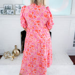 Evie Coral Blossom Breeze Dress Mary Square