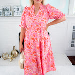 Evie Coral Blossom Breeze Dress Mary Square