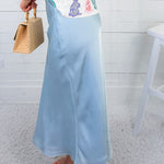 Fairley Baby Blue Satin Slip Skirt TCEC