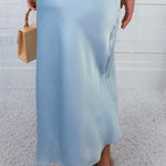 Fairley Baby Blue Satin Slip Skirt TCEC