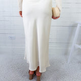 Fairley Cream Satin Slip Skirt TCEC