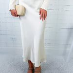 Fairley Cream Satin Slip Skirt TCEC