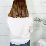 Fallon White Ruffle Front Top Compania Fantastica