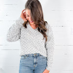 Finley Grey Textured Sweater Lucy Paris