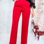 Fiona Festive Red Flare Pants Draper James