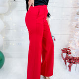 Fiona Festive Red Flare Pants Draper James