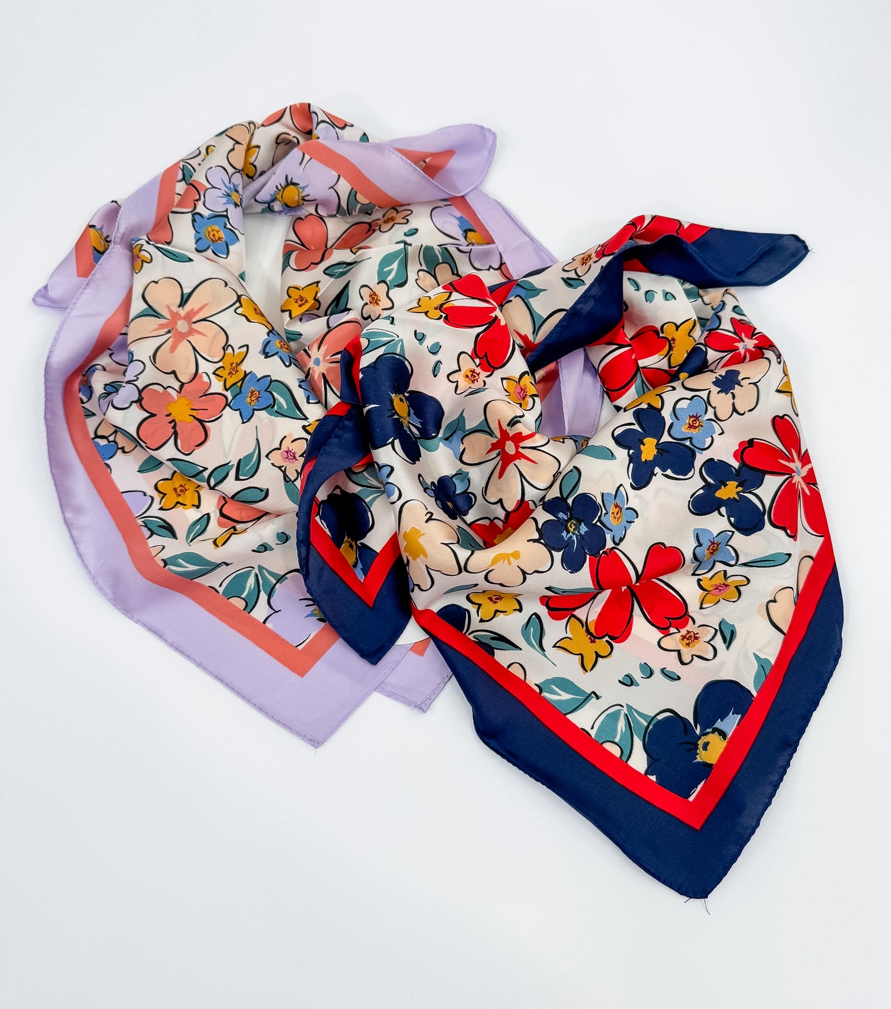 Floral Silky Neck Scarf