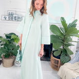 Fore Mint Striped Maxi Shirt Dress